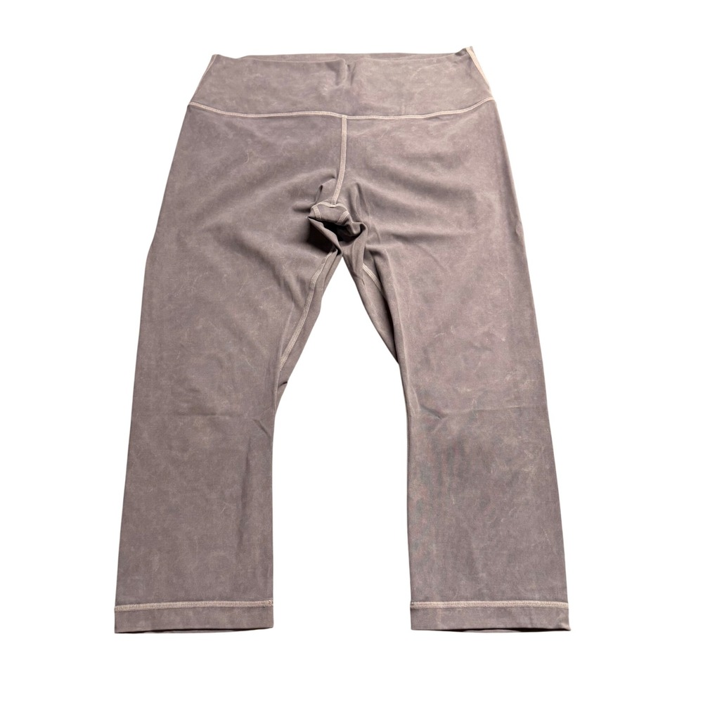 Lululemon Align High-Rise Crop 21 Diamond Dye Graphite Grey Bronze Green Size 12